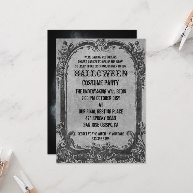 Invitación Crea tu propia fiesta de Halloween (Anverso/Reverso In Situ)