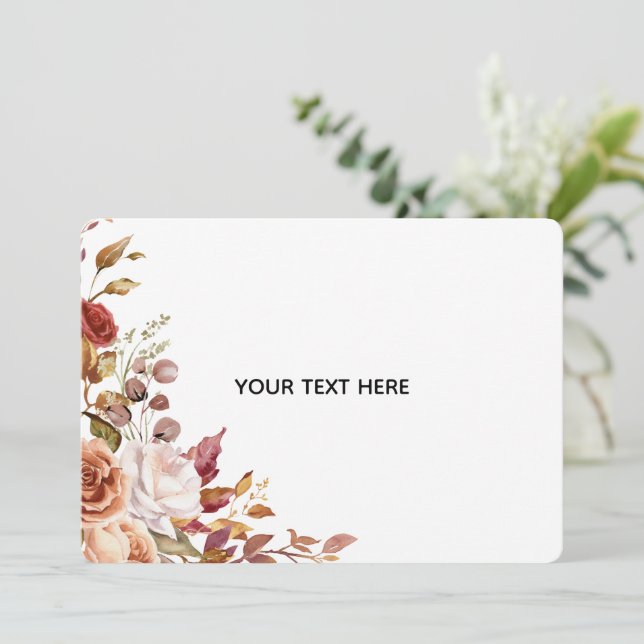 Invitación Crea Tu Propia Floral (Anverso de pie)