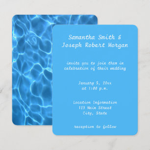 Invitación Crea tu propia foto de boda con piscina
