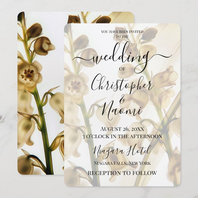 Invitación Crea tu propia lirio de rayos X amarillos del vall (Anverso / Reverso)