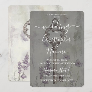 Invitación Crea Tu Propia Llave Rústica Vintage Boda