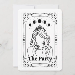 Invitación Crea tu Propia Magia Mística Celestial de Tarot de