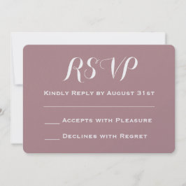 Invitación Crea Tu Propia Respuesta de Boda en Rosa Polvo