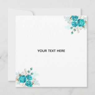 Invitación Crea tu propia rosa azul elegante