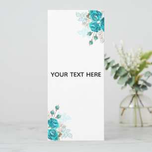 Invitación Crea tu propia rosa azul elegante
