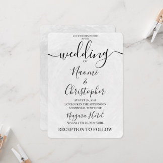 Invitación Crea Tu Propia Textura Blanca Boda