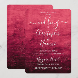 Invitación Crea tu propia textura vintage roja ombré