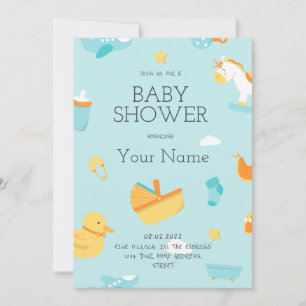 Invitación Crea tu propio azul es un niño Baby Shower
