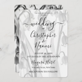 Invitación Crea tu propio B&W XRay Lily de la Flor del Valle