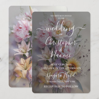 Invitación Crea Tu Propio Bello Ramo Pastel de Boda