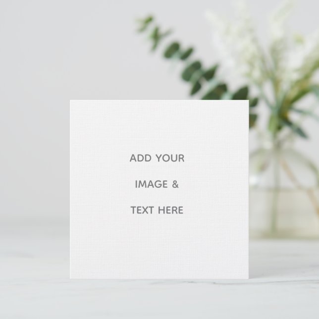 Invitación Crea tu propio blanco  (Anverso de pie)