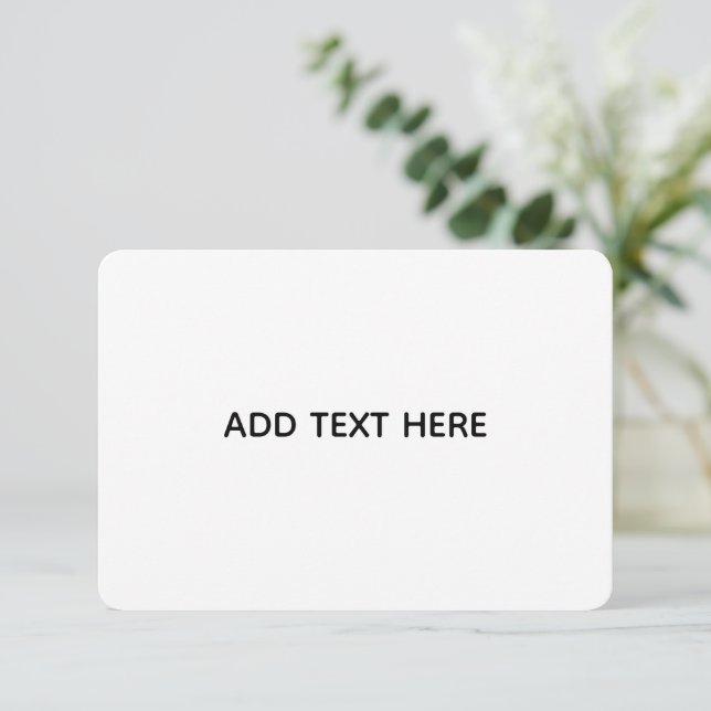 Invitación Crea tu propio blanco  (Anverso de pie)