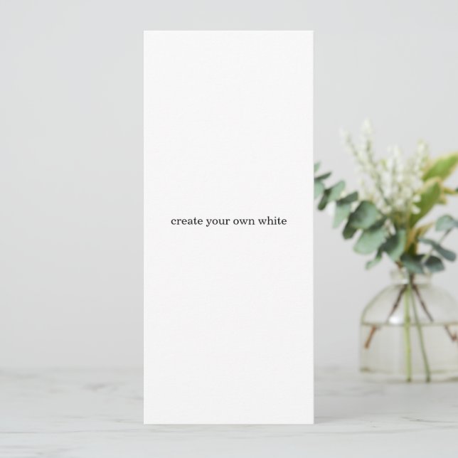 Invitación crea tu propio blanco  (Anverso de pie)