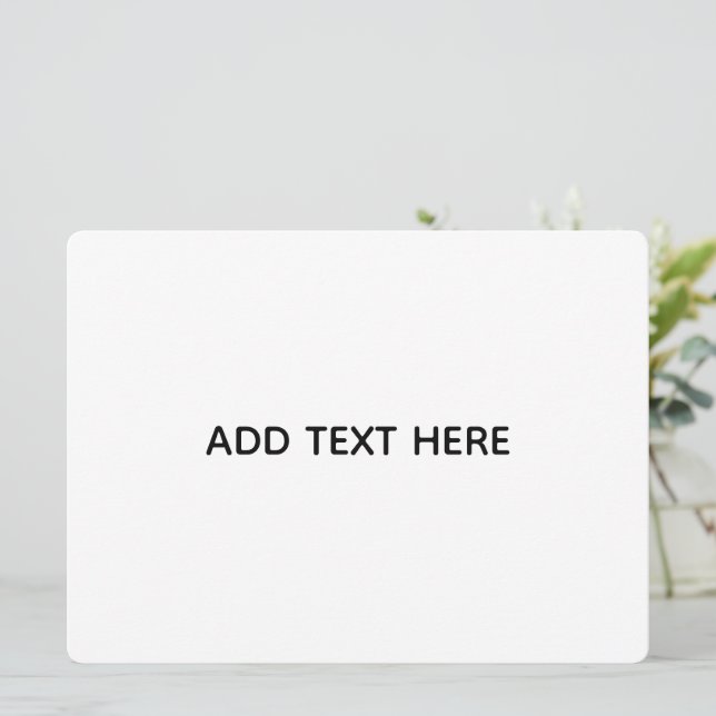 Invitación Crea tu propio blanco  (Anverso de pie)