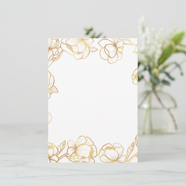 Invitación Crea tu propio blanco elegante (Anverso de pie)
