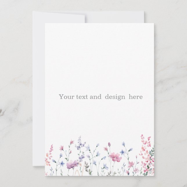 Invitación crea tu propio blanco personalizable  (Anverso)