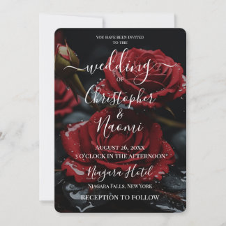 Invitación Crea tu propio Bonito Roses Rojos Cerrado