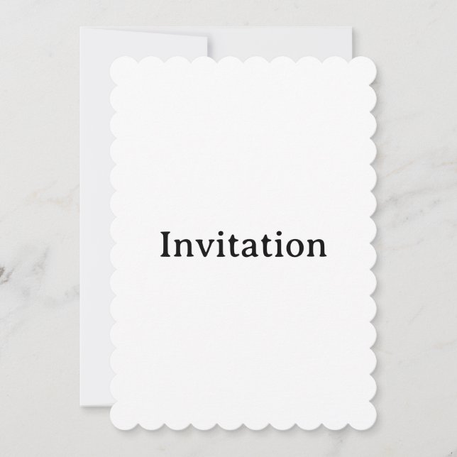 Invitación Crea tu propio borde escalopado personalizado simp (Anverso)