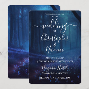 Invitación Crea tu propio bosque azul encantado