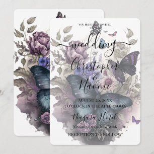 Invitación Crea tu propio Bouquet de flores de mariposa de ép