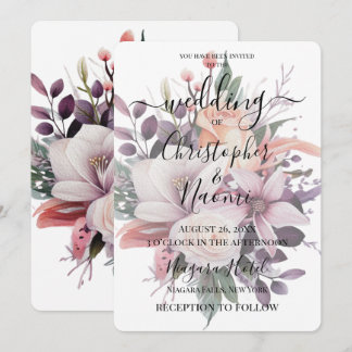 Invitación Crea tu propio Bouquet de flores lirio vintage