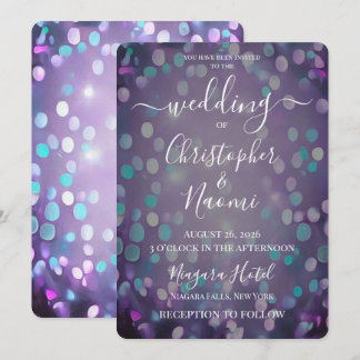 Invitación Crea Tu Propio Brillo Pintado Morado