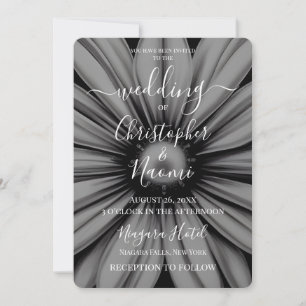 Invitación Crea tu propio cierre de flores retro de B&W