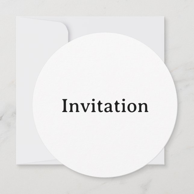 Invitación Crea tu propio círculo personalizado simple 5.25"x (Anverso)