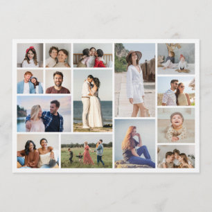 Invitación Crea tu propio collage de 15 fotos
