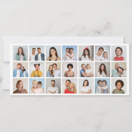 Invitación Crea tu propio collage de 21 fotos editable en col