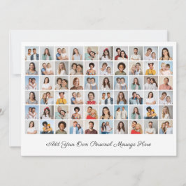 Invitación Crea tu propio collage de 60 fotos y añade tu salu