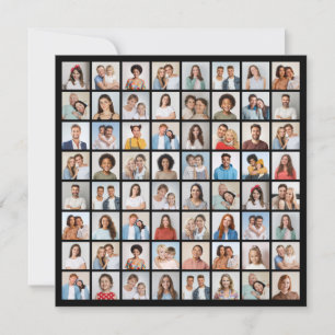 Invitación Crea tu propio collage de 64 fotos
