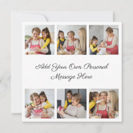 Invitación Crea tu propio collage de 6 fotos Agrega tu saludo