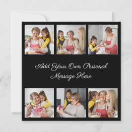 Invitación Crea tu propio collage de 6 fotos, añade tu saludo