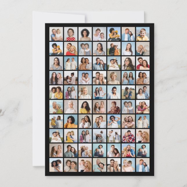 Invitación Crea tu propio collage de 70 fotos (Anverso)