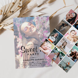 Invitación Crea tu propio collage de fotos Cumpleaños Sweet 1
