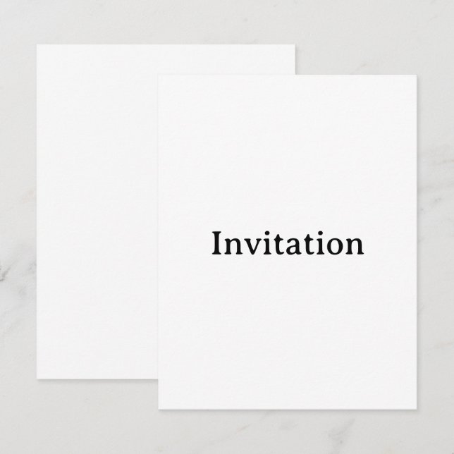 Invitación Crea tu propio cuadrado personalizado simple de 4, (Anverso / Reverso)