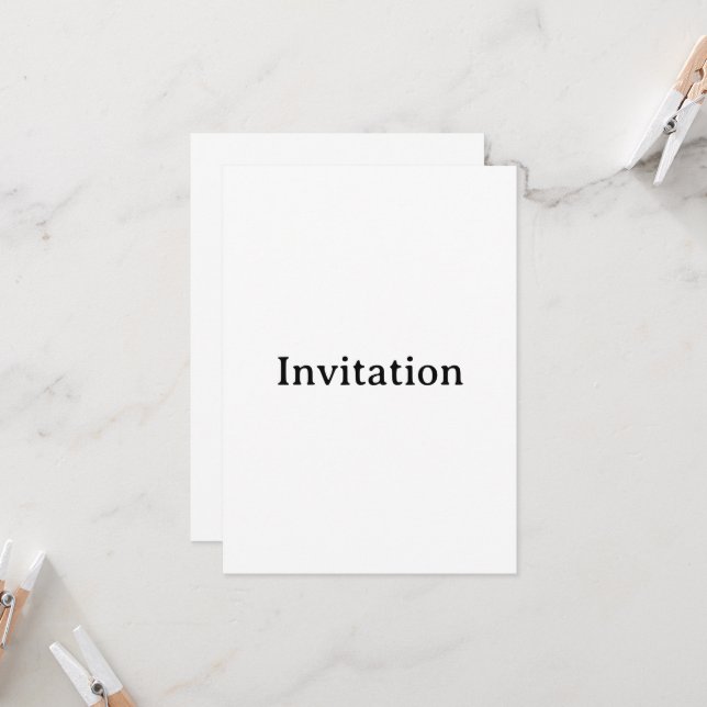 Invitación Crea tu propio cuadrado personalizado simple de 4. (Anverso/Reverso In Situ)