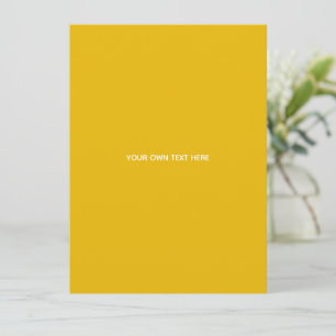 Invitación Crea tu propio diseño amarillo personalizado