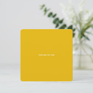 Invitación Crea tu propio diseño amarillo personalizado