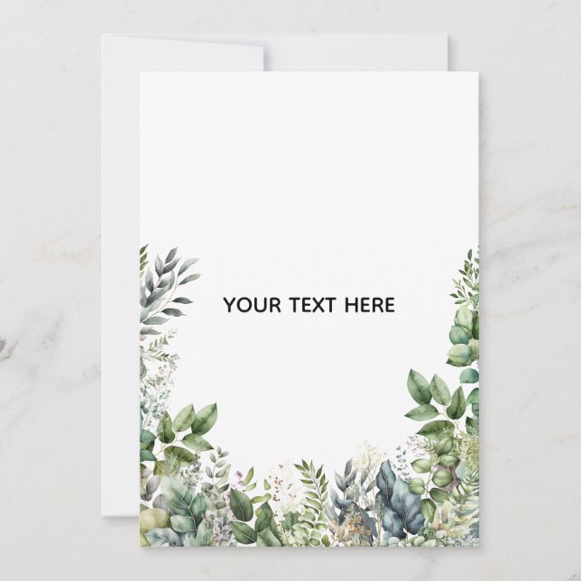 Invitación Crea tu propio diseño botánico (Anverso)