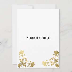 Invitación Crea tu propio elegante dorado