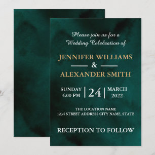Invitación Crea tu propio elegante Personalizado Boda Verde O