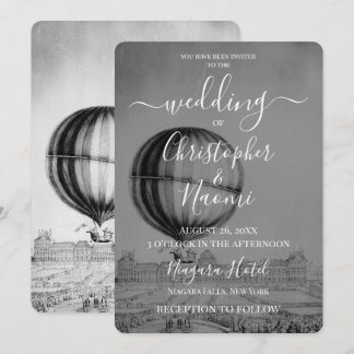 Invitación Crea Tu Propio Globo Aerostático Vintage