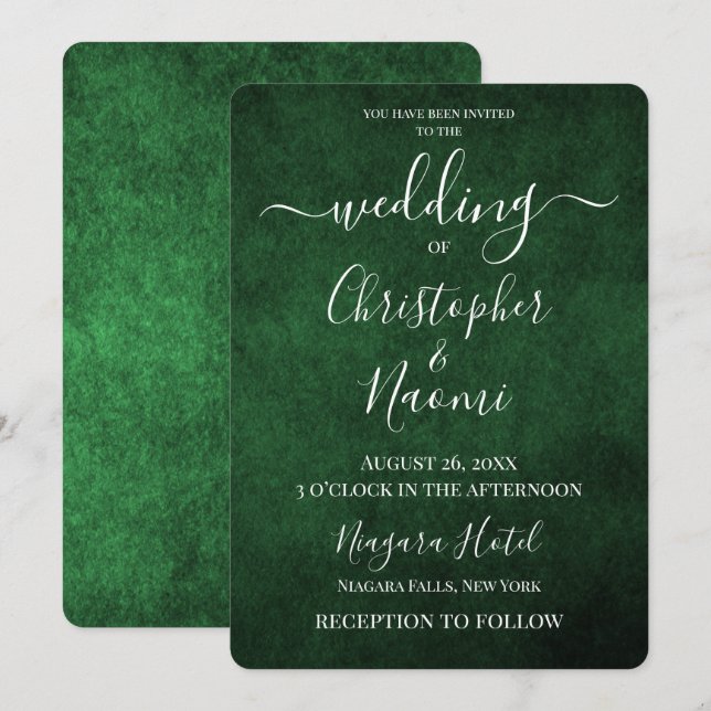 Invitación Crea tu propio grunge verde oscuro (Anverso / Reverso)