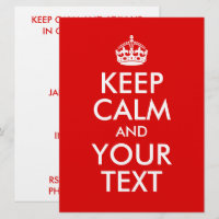 Crea tu propio Mantener la calma y tu texto
