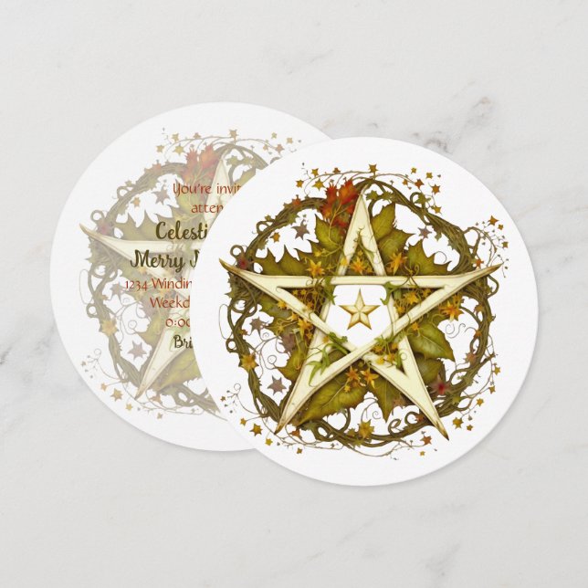 Invitación Crea tu propio milagro victoriano de otoño (Anverso / Reverso)