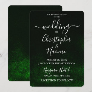 Invitación Crea tu propio negro verde texturizado