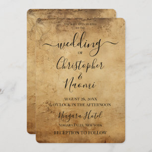 Invitación Crea tu propio papel rústico de sepia marrón