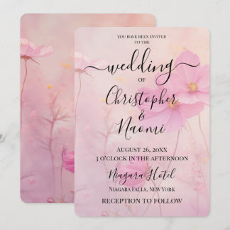 Invitación Crea tu propio Personalizado Flores Silvestres Ros
